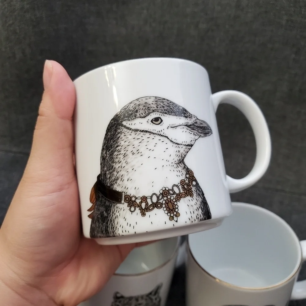West Elm Gilded Dapper Animal Mug